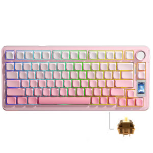 AULA | AULA S75 Pro Mechanical Keyboard 75% 80Keys Triple Mode Gasket Hot Swappable RGB TFT Display Knob 4000mAh Gaming Keyboard