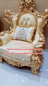 Sofa Mewah Sultan Ukiran Jepara Klasik Kursi Sultan Ruang Tamu Terbaru 2024 Kursi Raja Sultan Sopa Sofa Set Gaya Shabby Chic Material Kayu Dengan Upholstery Faux Leather - Lazada