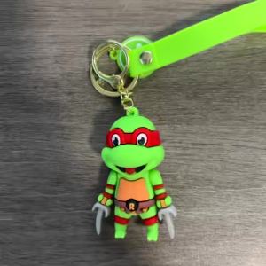 Bandai | Ninja Rùa Móc Khóa Mặt Dây Chuyền Hoạt Hình Dễ Thương Phong Cách Búp Bê Schoolbag Trang Trí Mặt Dây Chuyền Quà Tặng Cho Bạn Bè Sáng Tạo ACG Mẫu