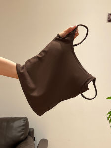 Sweet Spicy Girl Strap Vest Womens New Spring 2025 Inner Wear with Chest Pad Bra One Piece Sleeveless U Neck Top