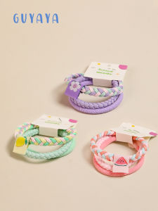 ยางรัดผมเด็กน่ารักพร้อมยางรัดผมสําหรับเด็กผู้หญิง เครื่องประดับผมสีสันสดใสไม่ทําลายโดย Gu Ya Ya