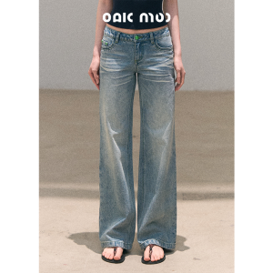 OAKMOO | Quần Jeans Rách Vintage Thấp Lỏng