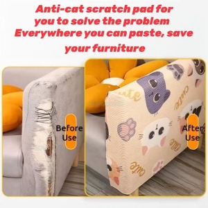 Wall Mounted Cat Scratching Pad Climbing Sticker Pet Furniture Protector Cat Play Scratch Proof Sofa