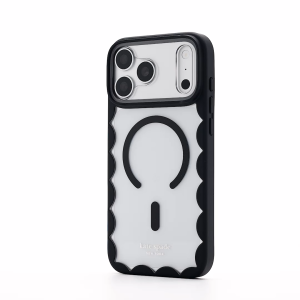Kate Spade New York Scallop Black MagSafe Case for iPhone 18 Pro & Pro Max - Clear Black 12ft Drop Protection