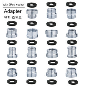 10Pcs 1/2 x M16 M18 M20 M22 M24 M28 Connector Silver Faucet Joints Water Purifier Accessory Kitchen Water Tap Adapter 2 washers