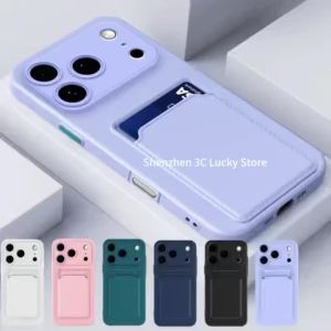 For Samsung Galaxy A17 5G Case For GalaxyA17 4G A 17 Card Slot Holder Straigh Silicone Phone Back Cover Shockproof Bumper Fundas