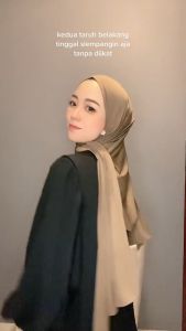 Hijab Pashmina Instan Polos Bahan Jersey Premium