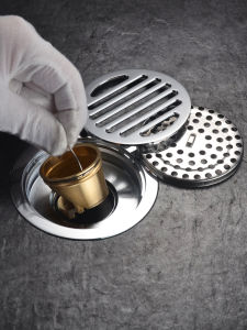 Full Copper Core round Drain Cover Odor Control Washing Machine Drain Pipe Modification Downspout Bathroom Accessories Hardware