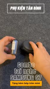 Combo Tai Nghe Samsung S7 Chính Hãng Âm Thanh Cực Đỉnh Tặng Kèm Bóp Đựng Mini