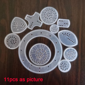 Funny Spirograph Drawing Toys Set Interlocking Gears & Wheels Geometric Ruler Drawing Accessories Creative Educational Kids Toy