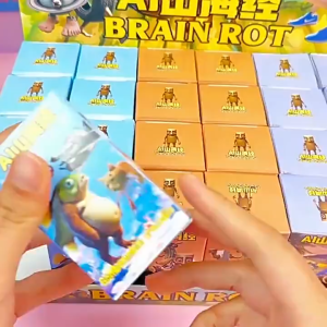 Kotak Buta Blind Box Keychain AI Brain Rot Toy Surprise Toy Keyring Collectible Gift Collectible
