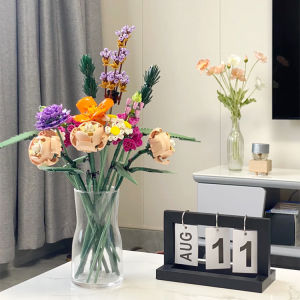 Bình Hoa Thủy Tinh Trong Suốt Hình Khối INS Đơn Giản Bình Hoa Tulip Trang Trí Phòng Khách Đồ Trang Trí Để Bàn Bình Hoa Thủy Tinh