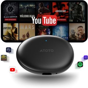 ATOTO AD5 Wireless CarPlay Adapter & Android Auto AI Box Smart Dongle Plug & Play Dual WiFi Built-in YouTube Netflix ChatGPT For OEM Wired CarPlay Android auto