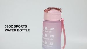 900ML Sports Water Bottle with Time Marker Leak-proof Cup Motivational Portable Water bottle Sport Fitness BPA Free
