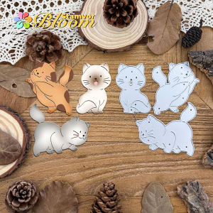 Original Lovely Playing Cats Metal Cutting Dies Scrapbooking Decorative Embossing