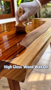 JOCBO varnish for wood furniture 600ML glossy Waterproof Wood Wax Oil Stain Varnish Paint Anti-Corrosion For Wood Indoor Outdoor Use Natural Ingredient