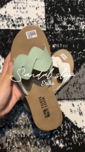 ERIKA 3LOOK Sandal Kulit Wanita Dewasa Terbaru 2024 Sendal Wanita Slop Flip Flop