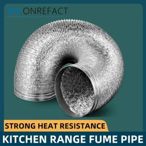 Kitchen Dryer Exhaust Hose High Temperature Resistant Exhaust Hose Bendable Ventilation Tube Insulated Air Duct Flexible Aluminum Foil Duct
