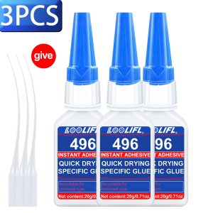 496 Multi-Purpose Super Glue Cyanoacrylate Adhesive 20g Instant Fast Adhesive Rubber Wood Glass Stronger All Bonding Glue tool