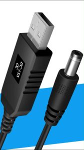 WiFi To Powerbank Cable Connector DC 5V To 12V USB Power Cable Boost Converter Step-up Cord For WiFi Router Modem Fan Speaker