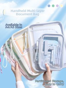 Handy Subject Organizer Transparent Zipper File Bag