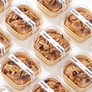 Disposable Square Baking Cup with Lid for Brownie and Cake