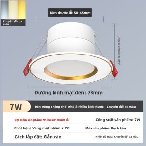SAINAHEPAN | Đèn LED Âm Trần 3W