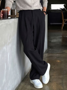 DAVID&ME | Elegant Double Pleat Loose Tapered Pants