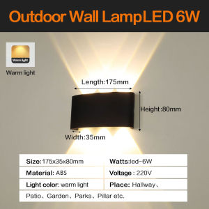 Likelgn LED Wall Light Outdoor Waterproof Up and Down Lighting Modern Style 2W 4W 6W 8W Courtyard Indoor Corridor Balcony Wall Light