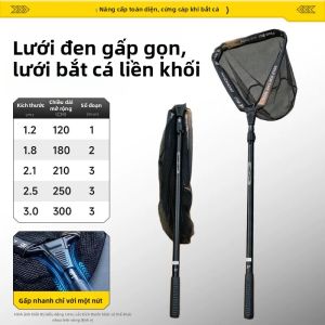 ZHONGZHOU | Vợt Chụp Cá Hợp Kim Nhôm Xếp Gấp Hình Tam Giác Siêu Nhẹ Có Thể Thu Gọn