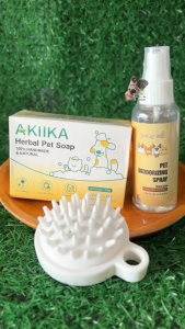 5pcs Akiika Herbal Pet Soap 100% Natural Handmade Sterilization Anti-Parasitic Deodorization Pet Care 1pc、2pcs、3pcs