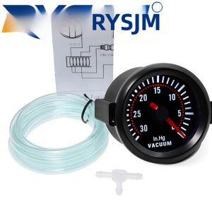 RYSJM | Đồng Hồ Đo Chân Không Đa Năng 12V 52mm Với Đèn LED Trắng -30~30In.hg Kính Khói Kim Chỉ Thị Cho Xe Ô Tô Chạy Xăng