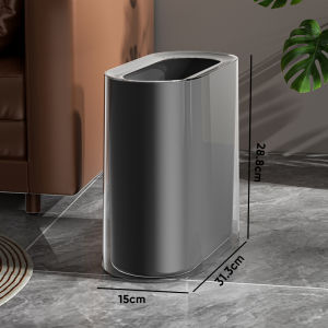 FURENJILI | Narrow Press Lid Toilet Trash Can