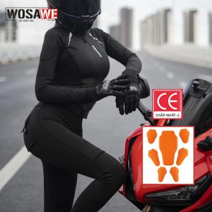 Bộ Áo Giáp Bảo Vệ Toàn Thân Và Quần Đua Xe Mô Tô Dành Cho Nữ WOSAWE Đạt Chuẩn CE Lớp Bảo Vệ Mềm Mại Thích Hợp Cho Mùa Hè.