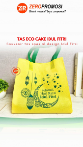 Tas lebaran Idul Fitri - Eid Mubarak - Tas Kain Model Eco Cake