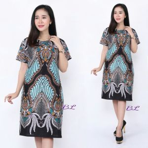 BAJU BATIK WANITA DRESS BATIK WANITA KEKINIAN MOTIF SARANG MADU