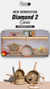 Stein Cookware Paket Diamond 2 Series Steincookware Original / Panci Set