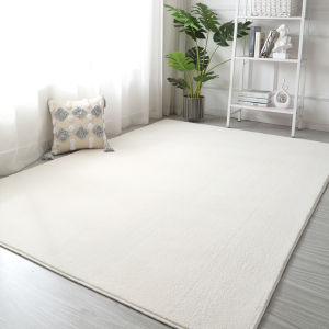 Modern Minimalist White Cream Style Carpet Bedroom Bedside Rug Cat Liking Coffee Table Pad Living Room Floor Mat Rectangular Home Decor