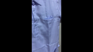 POLO WHITE 3 BUTTONS W SECRET POCKET & SLIT (BSU) PITCH TWILL