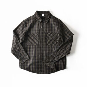 Washed Pure Cotton Plaid Long Sleeve Casual Shirt Mens Autumn Workwear Shirt Coat Loose Fit Comfortable Breathable Youth
