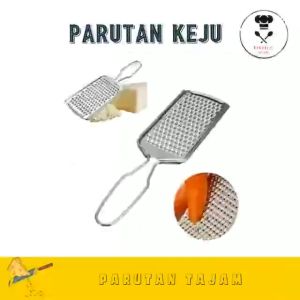 Parutan Keju Stainless Steel Alat Parut Cokelat Wortel Kentang Sayur Grated Cheese 21Cm Serbaguna