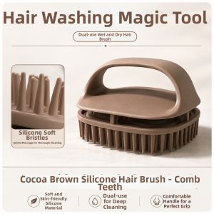 IMLUCKY | Silicone Scalp Massage Shampoo Brush
