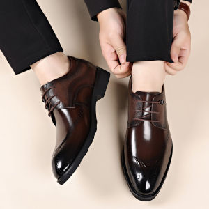 New Soft Bottom Breathable British Style Formal Business Elevator Shoes