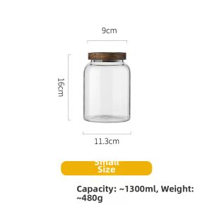 MOLORE | Large Airtight Moisture-proof Circular Glass Storage Jar