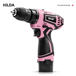 Máy Khoan Điện Không Dây HILDA 12V Mini Không Dây Có Pin Lithium-Ion DC Động Cơ Không Chổi Than Dùng Cho Việc Khoan Tại Nhà Tự Làm Trên Thép/gỗ/gốm