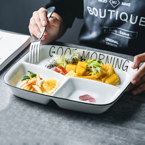Multipurpose Ceramic Partitioned Plate