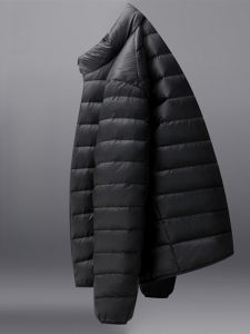 ROMON | Lormen Mens Stand Collar Down Jacket Winter New Duck Down Thick Warm Cold Resistant Outerwear Lightweight Mens Cotton Coat