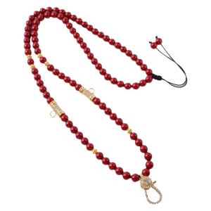 Quick Release Full Drill Buddha Amulet Necklace Red Pearl Chain Tangka Hanging Rope Three Five Adjustable Fashion Jewelry