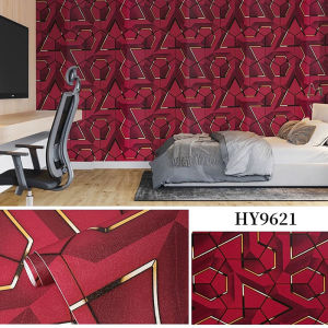 Giấy Dán Tường Tự Dính Hình Học 3D Chống Thấm Nước Phong Cách Hiện Đại Cho Phòng Ngủ Phòng Thể Thao Điện Tử Trang Trí Ins Nhãn Dán Tường