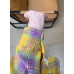 Small Young Cute Pure Cotton Gingham Shirt Female Dopamine Ins Style Casual Slim Fit Slimming Shirt Coat